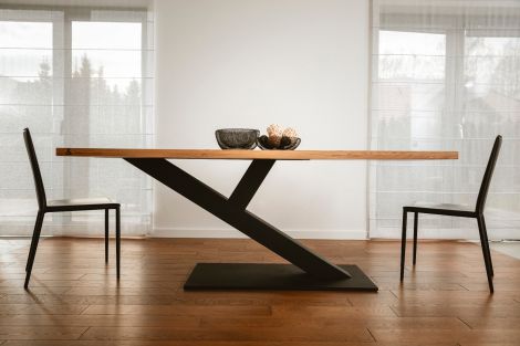 ZAFF 03 - nowoczesny stół z drewnianym blatem 