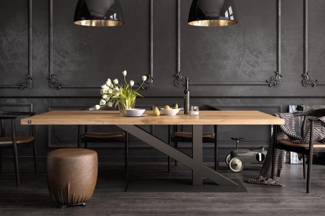ZAFF 11 - nowoczesny stół z drewnianym blatem 